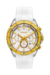 BREEZE Sugarcoat Chronograph White Silicone Strap