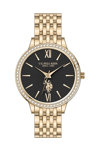 U.S.POLO Faith Crystals Gold Stainless Steel Bracelet