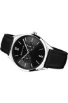 BERING Ultra Slim Black Leather Strap