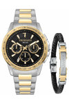 TRUSSARDI Τ-Hawk Chronograph Two Tone Stainless Steel Bracelet Gift Set