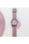 OOZOO Timepieces Crystals Pink Leather Strap