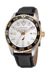 NAUTICA Pacific Beach Black Leather Strap