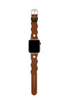 Λουράκι TED Wavy Design Brown Leather Strap για APPLE Watches 38-40 mm