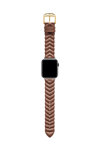 Λουράκι TED Chevron Brown Leather Strap για APPLE Watches 38-40 mm