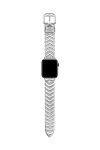 Λουράκι TED Chevron Silver Leather Strap για APPLE Watches 38-40 mm