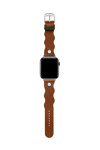 Λουράκι TED Wavy Design Brown Leather Strap για APPLE Watches 42-44 mm