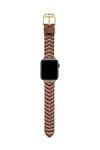 Λουράκι TED Chevron Brown Leather Strap για APPLE Watches 42-44 mm