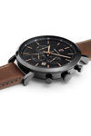 PIERRE LANNIER Baron Chronograph Brown Leather Strap