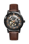 PIERRE LANNIER Automatic Automatic Brown Leather Strap