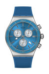 SWATCH Irony Blue Is All Chronograph Light Blue Rubber Strap
