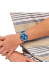 SWATCH Irony Blue Is All Chronograph Light Blue Rubber Strap