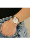 GREGIO Noel Crystals Two Tone Stainless Steel Bracelet