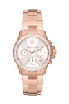 Michael KORS Everest Crystals Chronograph Rose Gold Stainless Steel Bracelet