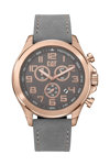 CATERPILLAR Operator Chronograph Grey Leather Strap