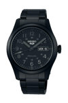 SEIKO 5 Sports Stealth Automatic Black Stainless Steel Bracelet