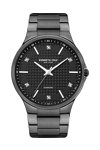 KENNETH COLE Modern Classic Diamond Black Stainless Steel Bracelet