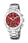 FESTINA Crystals Chronograph Silver Stainless Steel Bracelet