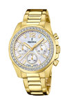 FESTINA Crystals Chronograph Gold Stainless Steel Bracelet