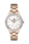 BEVERLY HILLS POLO CLUB Crystals Rose Gold Stainless Steel Bracelet