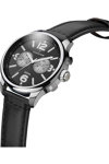 THORTON Ragnar II Dual Time Black Leather Strap