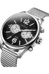 THORTON Ragnar II Dual Time Silver Stainless Steel Bracelet