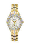 BULOVA Crystal Swarovski Gold Stainless Steel Bracelet