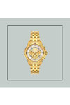 BREEZE Divinia Crystals Chronograph Gold Stainless Steel Bracelet