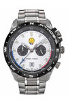 PATROUILLE DE FRANCE Athos 3 Dual Time Silver Stainless Steel Bracelet