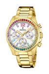 FESTINA Zircons Chronograph Gold Stainless Steel Bracelet