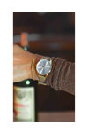 OOZOO Timepieces Crystals Beige Leather Strap