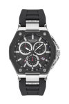 QUANTUM Powertech Chronograph Black Silicone Strap