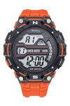 TEKDAY Chronograph Orange Plastic Strap