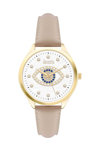 DECERTO Philia Crystals Beige Leather Strap