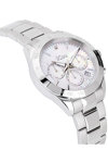 JCOU Meduse Crystals Dual Time Silver Stainless Steel Bracelet