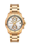 BREEZE Sparkly Crystals Chronograph Rose Gold Stainless Steel Bracelet