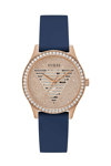 GUESS Lady Idol Crystals Blue Rubber Strap