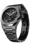 D1 MILANO Skeleton Automatic Grey Stainless Steel Bracelet