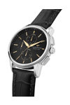 LUCIEN ROCHAT Iconic Chronograph Black Leather Strap