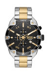 DIESEL Spiked Chronograph Two Tone Stainless Steel Bracelet