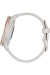 GARMIN Vivomove Trend Peach Gold Bezel with White Cream Case and Silicone Band