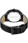 KENNETH COLE Modern Dress Chronograph Black Leather Strap