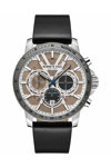 KENNETH COLE Modern Dress Chronograph Black Leather Strap