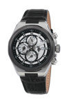 U.S.POLO Maverik Dual Time Black Leather Strap