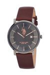 U.S.POLO Carter Brown Leather Strap