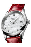 LONGINES The LONGINES Master Collection Diamonds Automatic Red Leather Strap