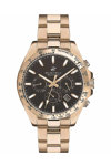 BEVERLY HILLS POLO CLUB Dual Time Rose Gold Stainless Steel Bracelet