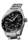 LONGINES Spirit Zulu Time Automatic GMT Silver Stainless Steel Bracelet