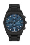 BEVERLY HILLS POLO CLUB Dual Time Black Stainless Steel Bracelet