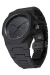 D1 MILANO Polychrono Project Shadow Chronograph Black Polycarbonate Bracelet