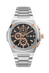 GUESS Collection Coussin Shape Chronograph Silver Stainless Steel Bracelet